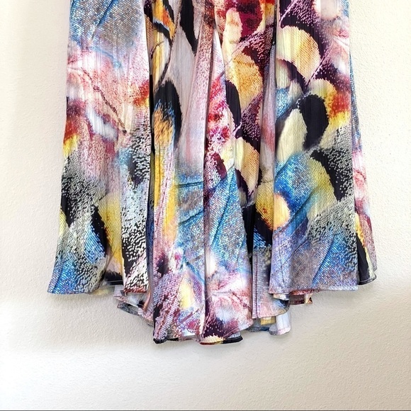 NWT Anthropologie Colorful Abstract A-Line Midi Skirt Size 2 - Picture 10 of 16
